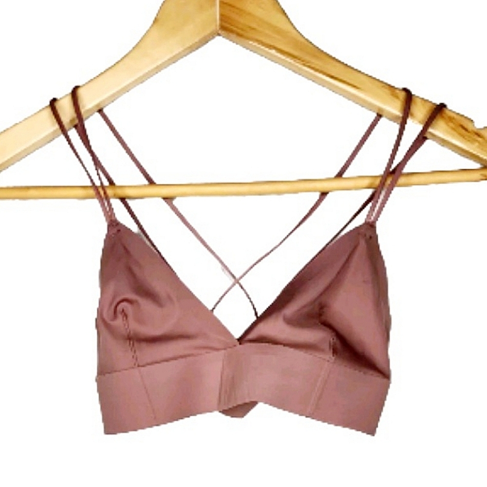 Urban Outfitters Adelina Fusion Strappy Triangle Bra in Chocolate Size S